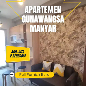 Dekat ITS‼️Apartemen Gunawangsaamyar 2 BR Furnish Baru Gress