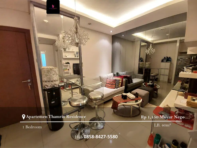 Dijual Apartement Thamrin Residence 1BR Lantai Sedang Full Furnished