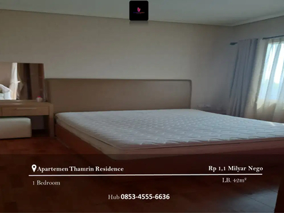 Dijual Apartement Thamrin Residence High Floor 1BR Full Furnished