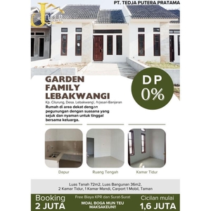 Dijual Rumah di Garden Family Lebak Wangi, Rumah KPR Tanpa DP - Bandung