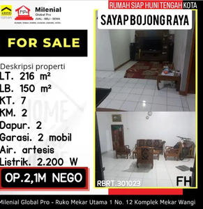 Dijual Rumah Sayap Bojong Raya Bandung