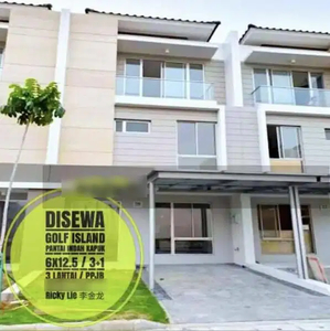 Disewa Rumah 3 Lantai ( 6x12.5 ) Golf Island - Pantai Indah Kapuk