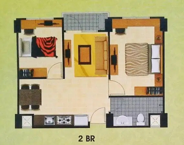 Disewakan apartemen 2BR furnished Puncak Dharmahusada tower C 3227