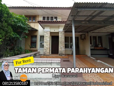 Disewakan rumah di taman permata parahyangan lippo karawaci