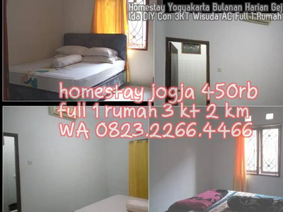 Homestay Yogyakarta Bulanan Harian Gejayan Polda DIY Con 3KT Wisuda AC