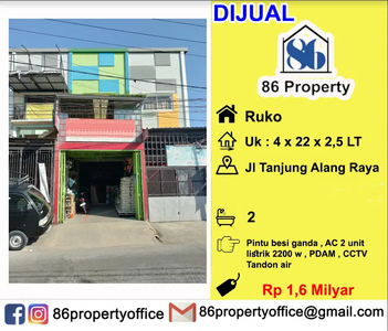 JUAL Ruko jl tanjung alang raya dkt cendrawasih , mappaodang