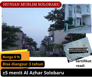 Perumahan Asri 2 lantai andalusia Solobaru diangsur 3 tahun