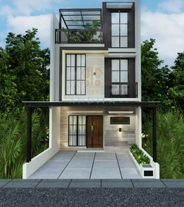 Rumah 3 lantai plus Rooftop bisa KPR DP ringan free biaya2 all