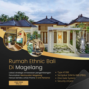 Rumah Bali Type 47‼️ Dalam Perumahan Di Mertoyudan Dekat Kampus UMM