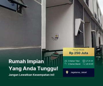 Rumah Minimalis Akses Motor Di Jagakarsa Jakarta Selatan