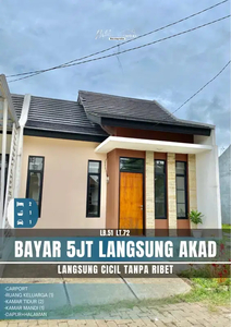 RUMAH MODERN TANPA DP CUKUP BOOKING 5 JUTA SAMAPAI SERAH TERIMA KUNCI