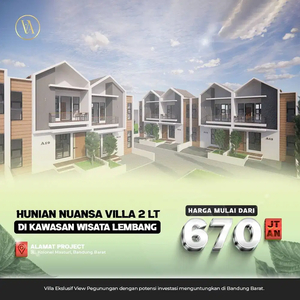 Rumah Nuansa Villa Bisa Custom Design di Cisarua Dekat Lembang Cimahi