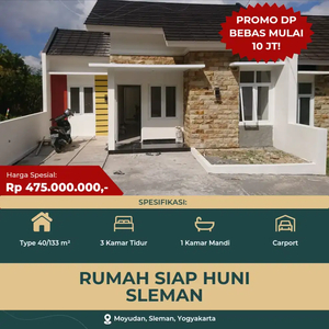 Rumah Siap Huni Minimalis di Sleman, Bisa KPR