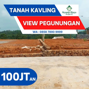 Tanah kavling murah view pegunungan ciamik siap bangun