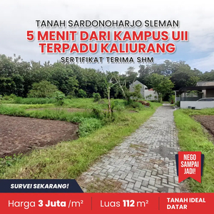 Tanah Yogyakarta 6 menit ke PPPG Kesenian Ngaglik Sleman SHM