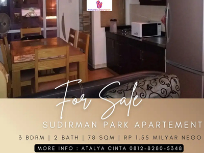Dijual Apartement Sudirman Park 3BR Full Furnished Tower A
