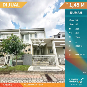 Dijual Rumah Murah Modern di Villa Puncak Tidar Malang