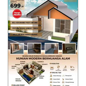 Dijual Rumah Type Villa premium