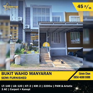 DISEWA Rumah Furnish Cluster Bukit Wahid Manyaran Semarang dkt bandara