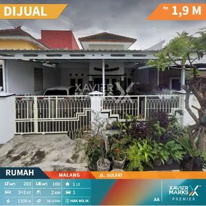 N028 Dijual Rumah Terawat Poll , 1 Lantai di Jalan Sulfat Malang