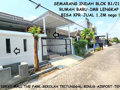 Rumah Baru Semarang Indah Blok B1/21 A Semarang dekat Mall The Park