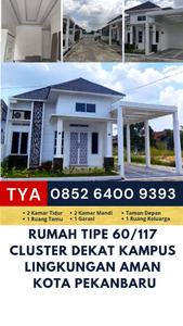 RUMAH CLUSTER DEKAT KAMPUS UNRI