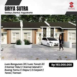 Rumah Jogja SHM Harga Murah Lingkungan Asri Nyaman