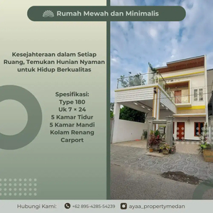 Rumah Mewah dan Minimalis 2 Lantai Ready di Medan Helvetia