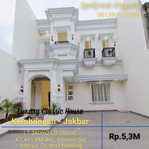 Rumah Luxury Classic Di Kembangan Jakbar Lt260 Lb350 Rp53m