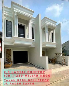 2 Lantai Rooftop At Tanah Baru Beji Depok Area Jl Raden Sanim