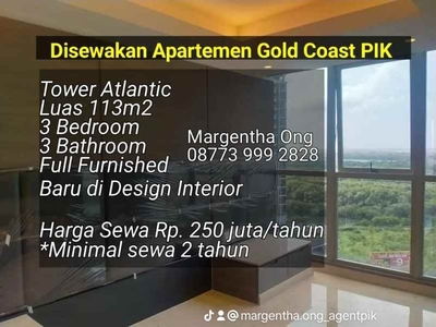 Apartemen Gold Coast Pik Tower Atlantic Full Furnished