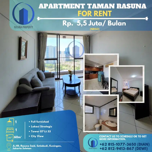 Apartment Taman Rasuna, 1 BR, Full Furnished, Siap Huni