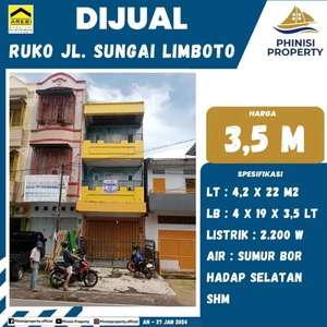 DIJUAL Ruko Lokasi Strategis Tengah Kota di Poros Jalan Sungai Limboto