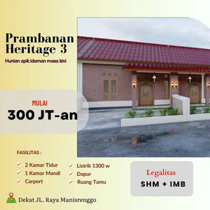 Dijual rumah etnik jawa modern pesona pedesaan di Prambanan