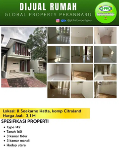 Dijual Rumah Mewah 2 Lantai Daerah Soekarno Hatta, Tengah Kota!