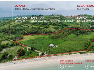 Dijual Tanah Mertakbumbanglombok Cocok Untuk Hotel Dan Resort