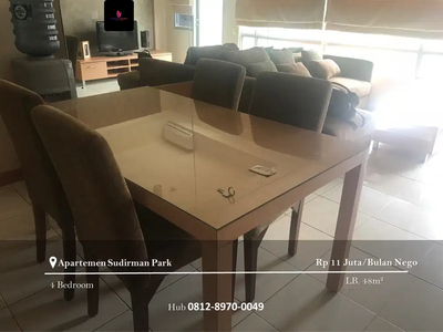 Disewakan Apartemen Sudirman Park 3+1BR Full Furnished Lantai Rendah