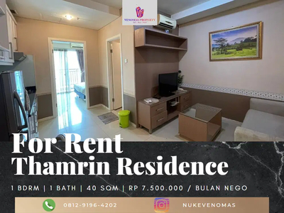 Disewakan Apartemen Thamrin Residence 1BR Full Furnished View GI