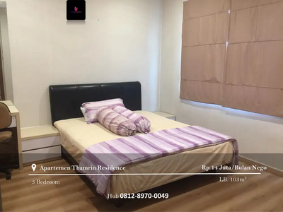 Disewakan Apartement Thamrin Residence 3BR Full Furnished Middle Floor