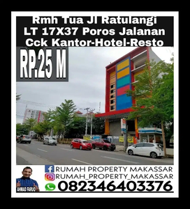 Rmh Tua Jl Ratulangi Luas Tanah 17X37 Poros Jalanan Cck Kantor Cafe