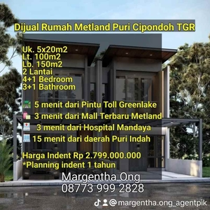 Rumah Metland Puri Cipondoh Tangerang