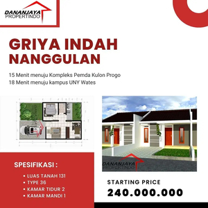 RUMAH TERMURAH DI NANGGULAN KULONPROGO