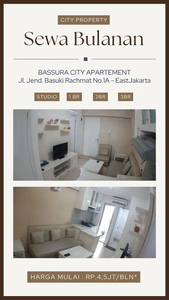 Sewa Bulanan mulai 5JTan Unit Furnished di Bassura City - B058