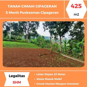 Tanah Dijual Cimahi Cipageran Cocok Hunian SHM