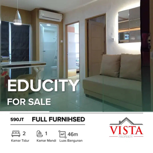 Vista _ Dijual Educity 2 Br Corner Full Furnished