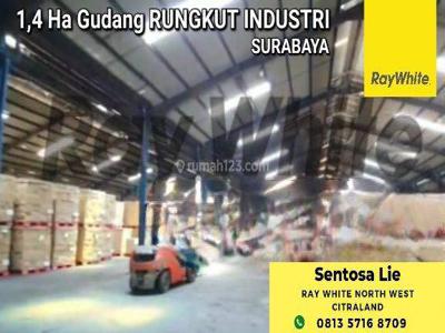 Dijual 1,4 Ha Gudang Rungkut Industri III Surabaya- MURAH Hitung 6 jt-an/m2
