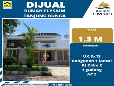 DIJUAL RUMAH DI PERUMAHAN ELYSIUM TANJUNG BUNGA