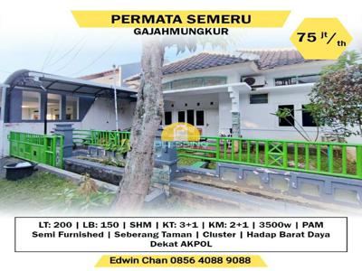 DISEWA Rumah Furnish Cluster Permata Semeru Semarang dekat Jatingaleh