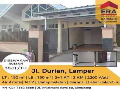 Disewakan Rumah di Jl. Durian, Lamper