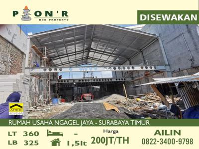 Disewakan Rumah usaha jl. Raya Ngagel Jaya - Surabaya Timur